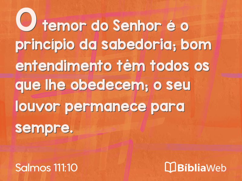 Salmos 111:10 em imagem para compartilhar