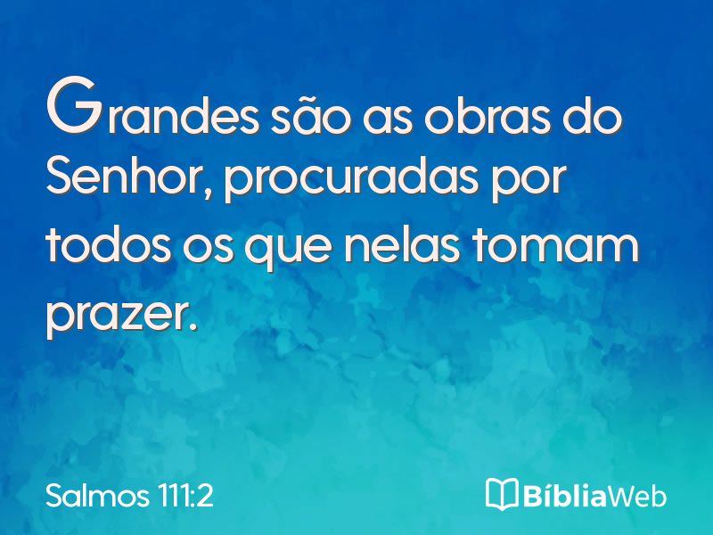 Salmos 111:2 em imagem para compartilhar