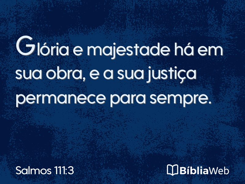 Salmos 111:3 em imagem para compartilhar