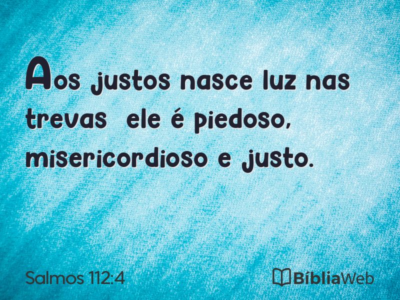 Salmos 112:4 em imagem para compartilhar