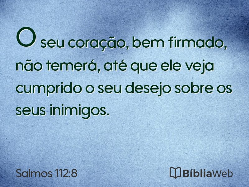 Salmos 112:8 em imagem para compartilhar