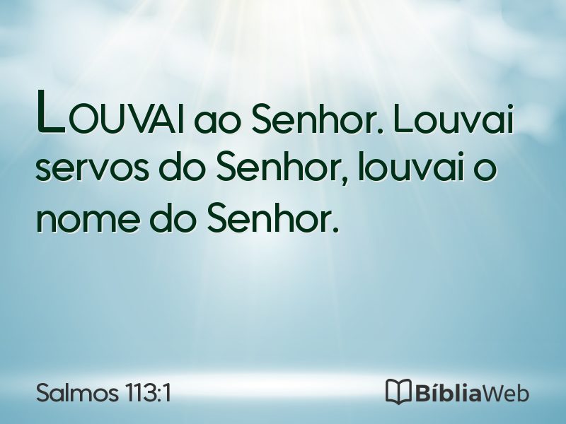 Salmos 113:1 em imagem para compartilhar