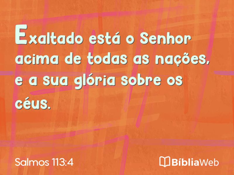Salmos 113:4 em imagem para compartilhar