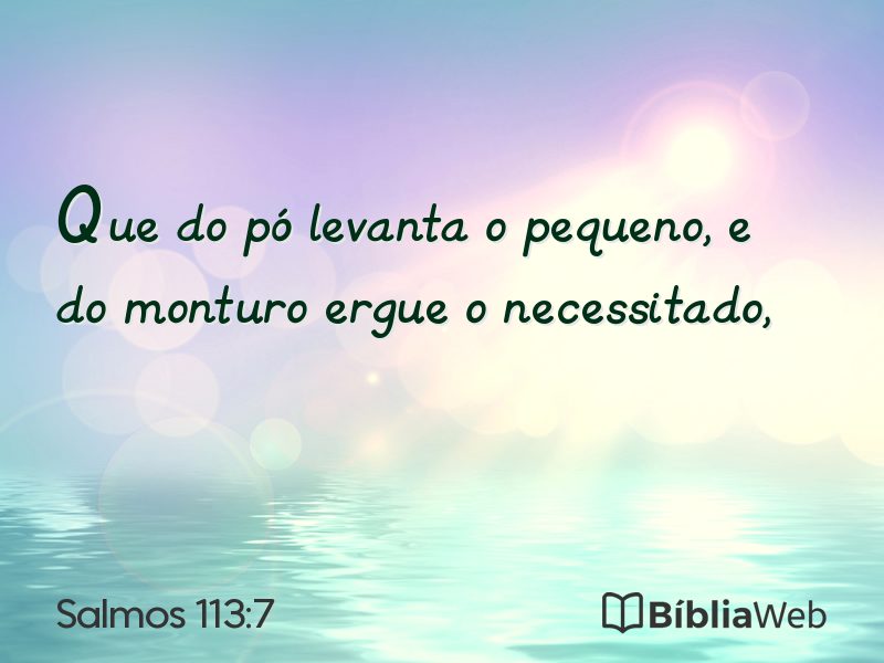 Salmos 113:7 em imagem para compartilhar