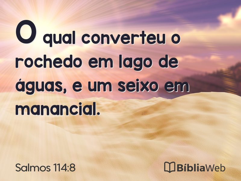 Salmos 114:8 em imagem para compartilhar
