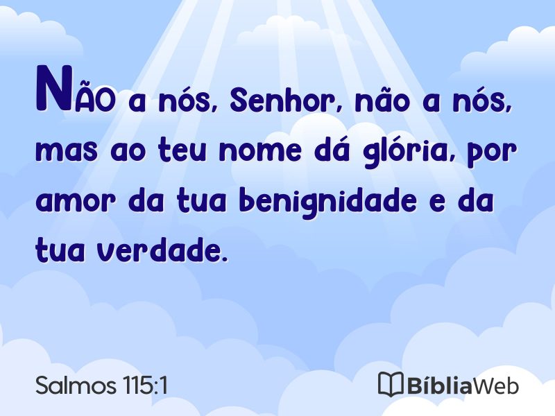 Salmos 115:1 em imagem para compartilhar