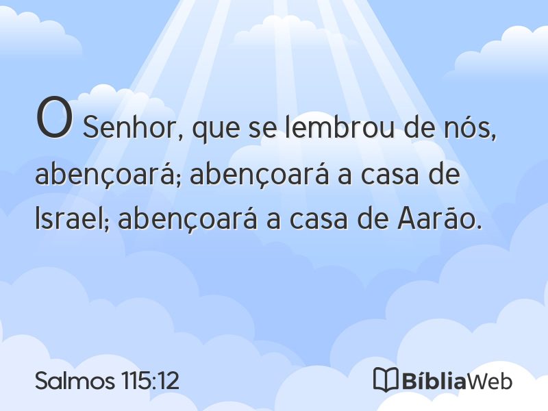 Salmos 115:12 em imagem para compartilhar