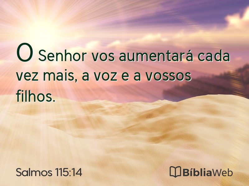 Salmos 115:14 em imagem para compartilhar