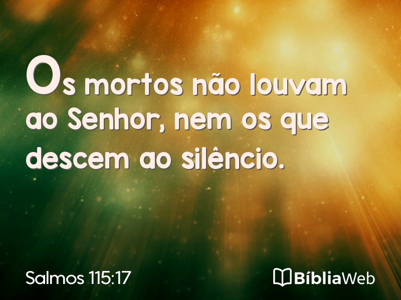 Salmos 115:17 em imagem para compartilhar