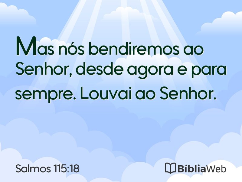 Salmos 115:18 em imagem para compartilhar