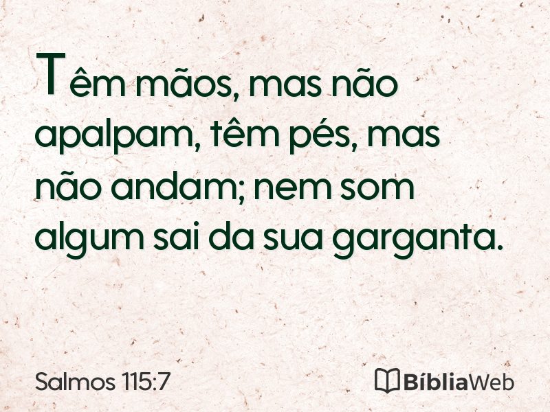 Salmos 115:7 em imagem para compartilhar