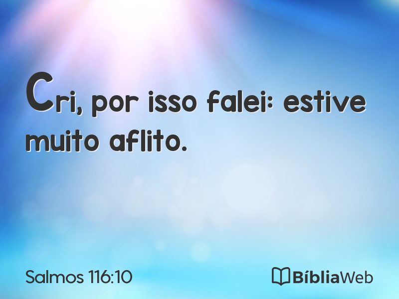 Salmos 116:10 em imagem para compartilhar