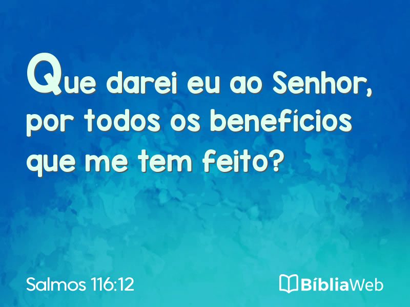Salmos 116:12 em imagem para compartilhar