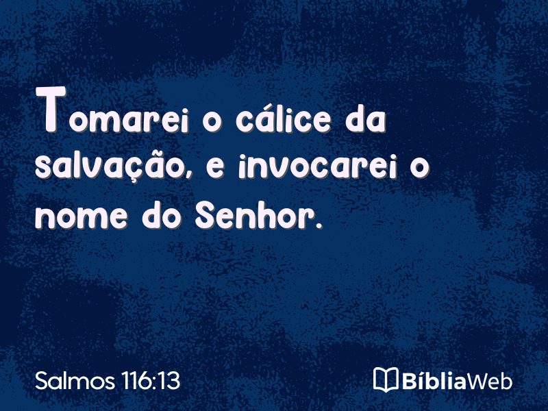 Salmos 116:13 em imagem para compartilhar