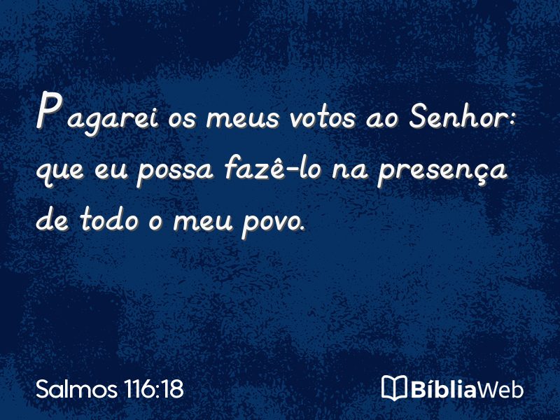 Salmos 116:18 em imagem para compartilhar