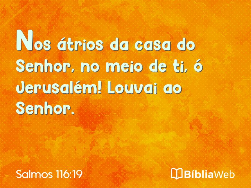 Salmos 116:19 em imagem para compartilhar