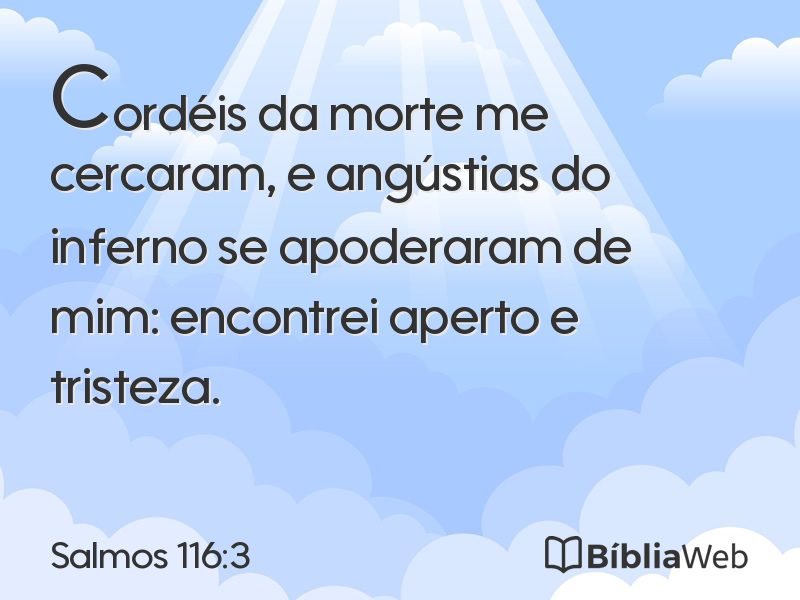 Salmos 116:3 em imagem para compartilhar