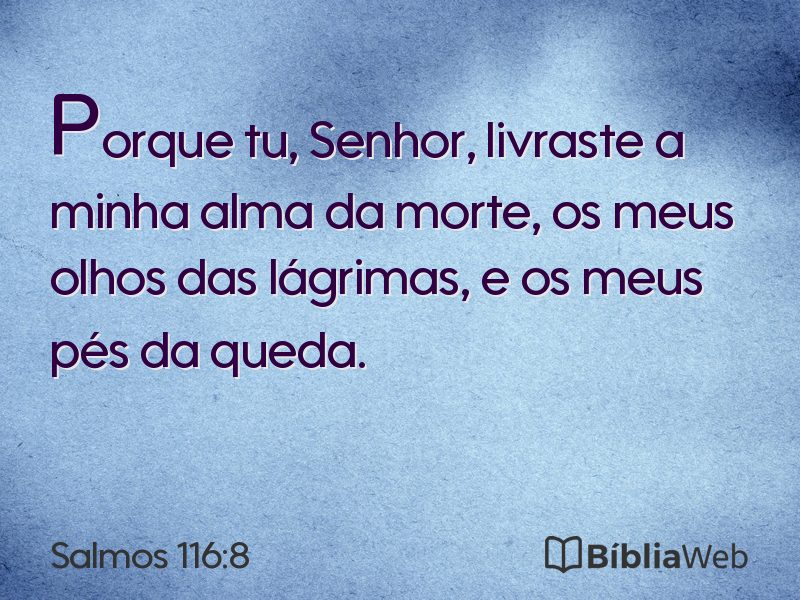 Salmos 116:8 em imagem para compartilhar