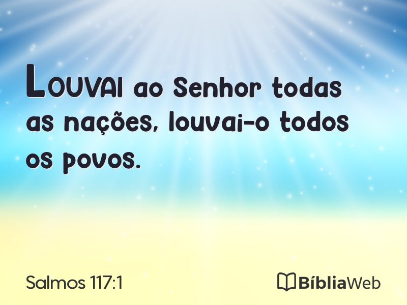 Salmos 117:1 em imagem para compartilhar