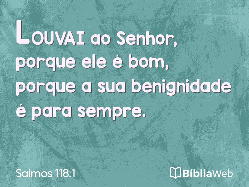 Salmos 118:1 em imagem para compartilhar