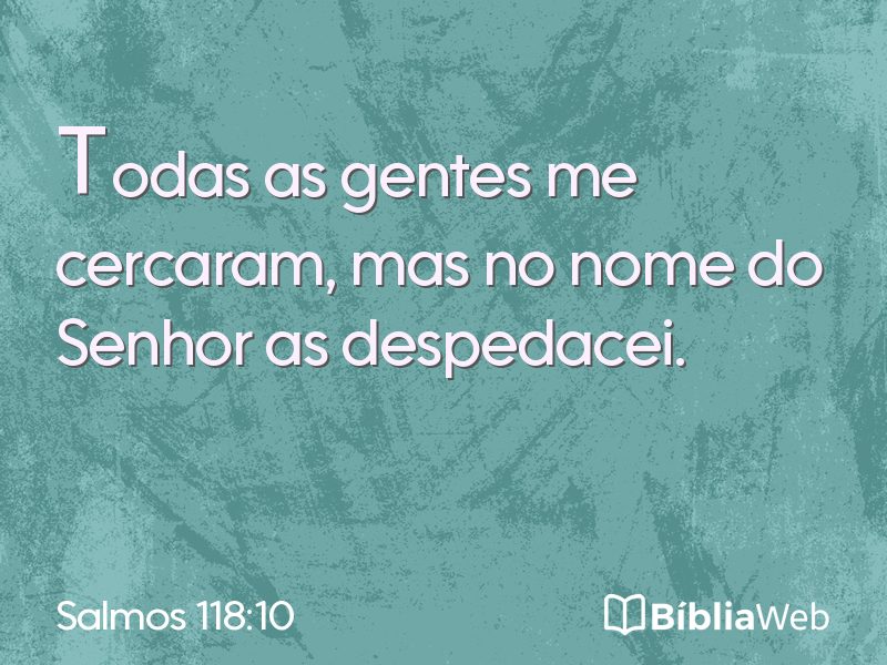 Salmos 118:10 em imagem para compartilhar