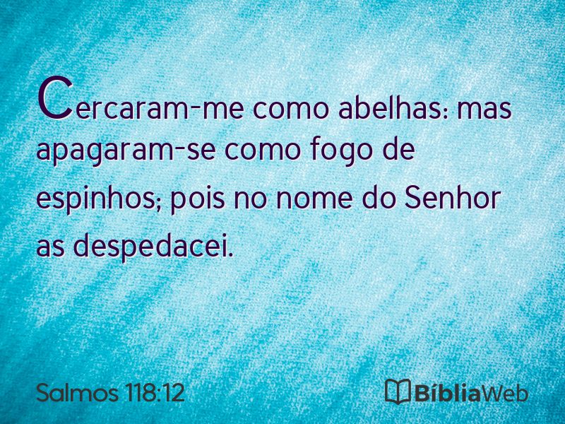 Salmos 118:12 em imagem para compartilhar