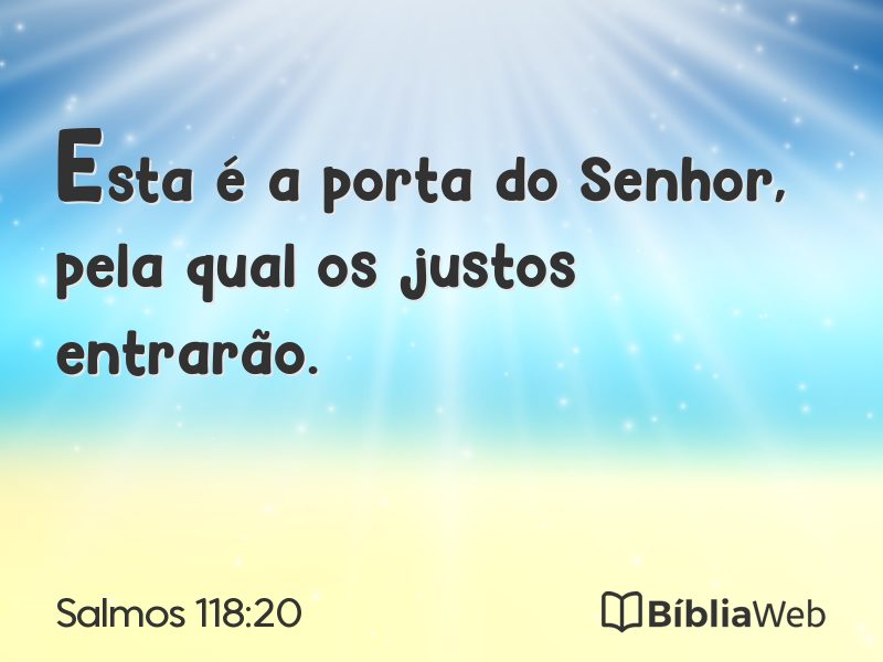 Salmos 118:20 em imagem para compartilhar