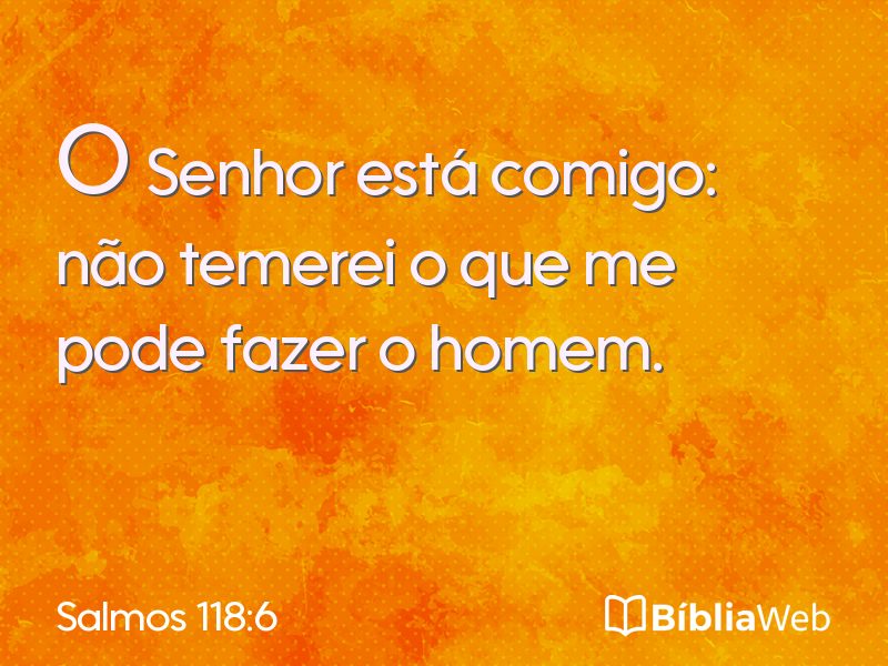 Salmos 118:6 em imagem para compartilhar