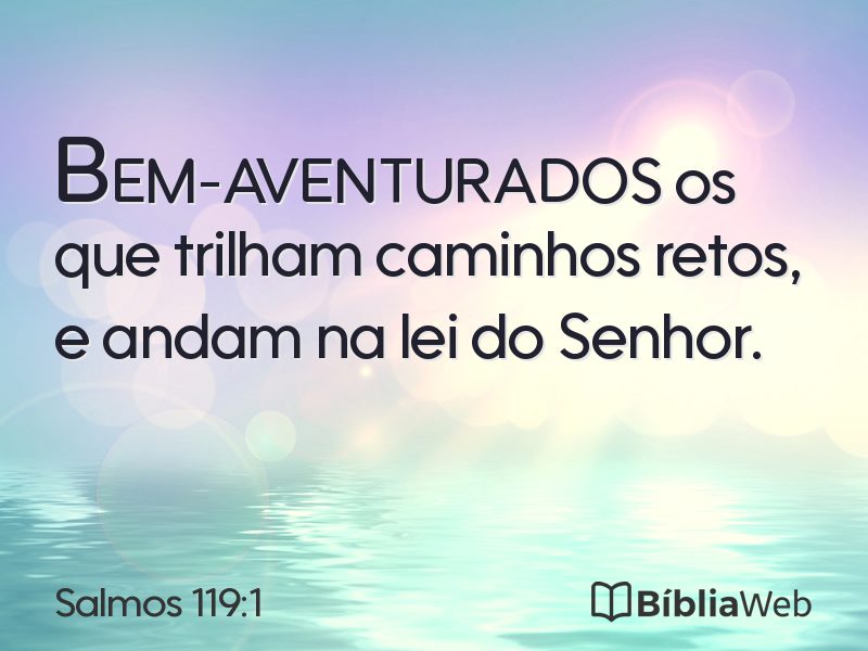 Salmos 119:1 em imagem para compartilhar