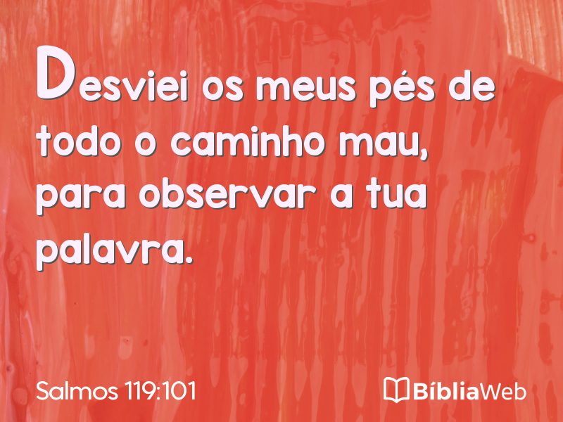 Salmos 119:101 em imagem para compartilhar