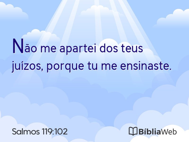 Salmos 119:102 em imagem para compartilhar