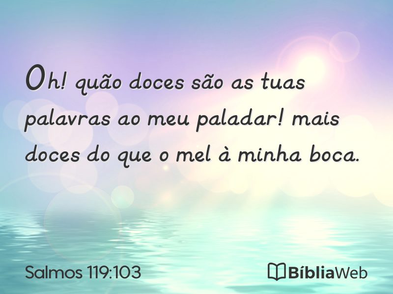 Salmos 119:103 em imagem para compartilhar