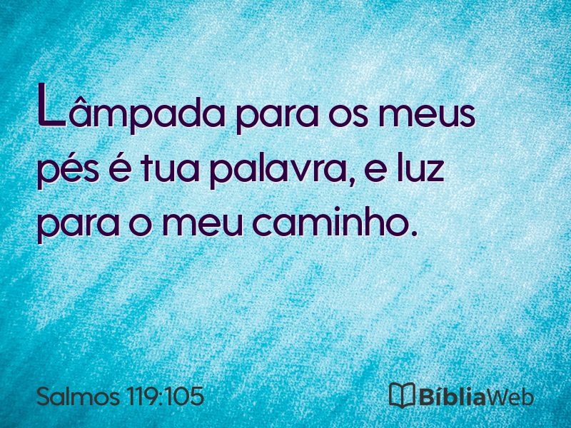 Salmos 119:105 em imagem para compartilhar