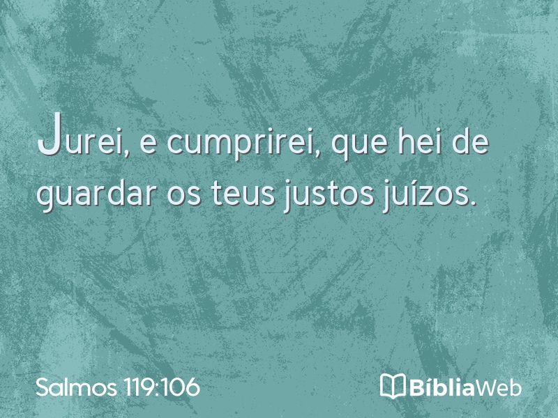 Salmos 119:106 em imagem para compartilhar