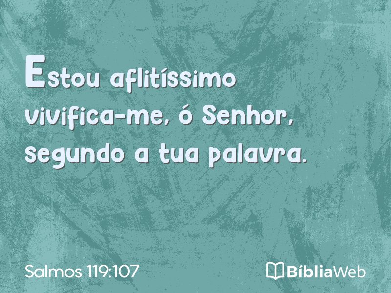 Salmos 119:107 em imagem para compartilhar