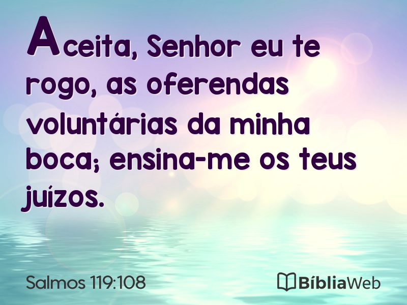 Salmos 119:108 em imagem para compartilhar