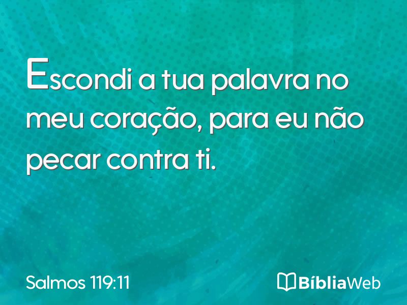 Salmos 119:11 em imagem para compartilhar