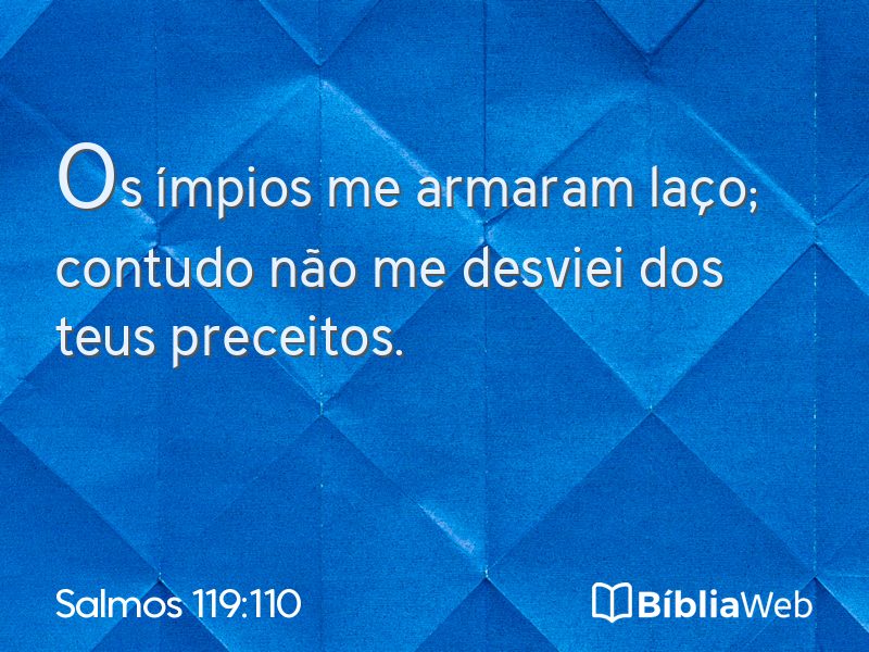Salmos 119:110 em imagem para compartilhar