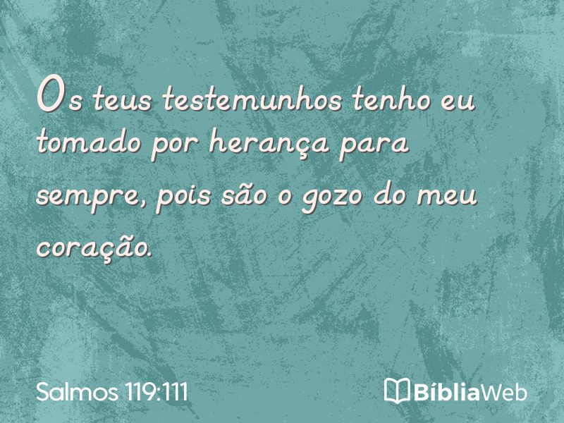 Salmos 119:111 em imagem para compartilhar