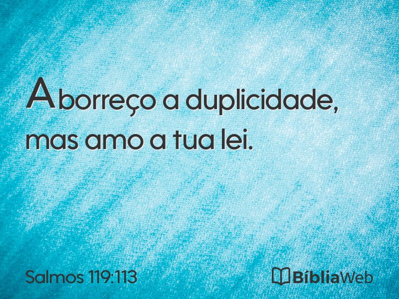 Salmos 119:113 em imagem para compartilhar