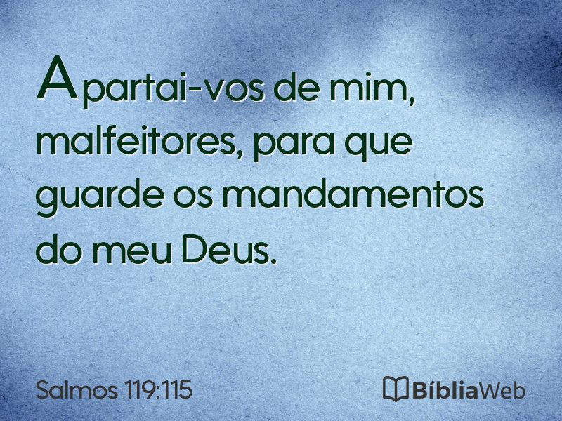 Salmos 119:115 em imagem para compartilhar