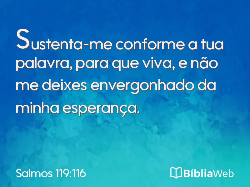 Salmos 119:116 em imagem para compartilhar