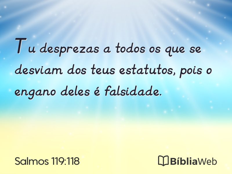 Salmos 119:118 em imagem para compartilhar