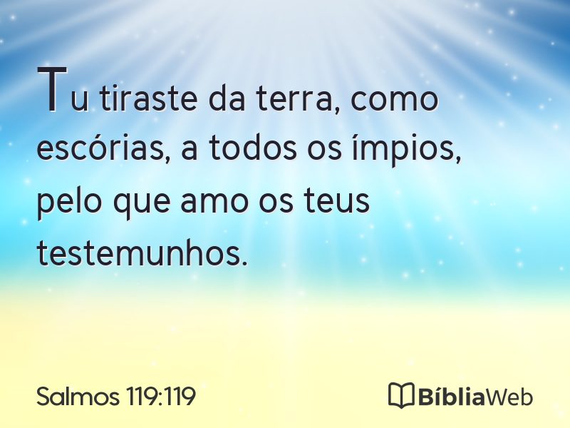 Salmos 119:119 em imagem para compartilhar