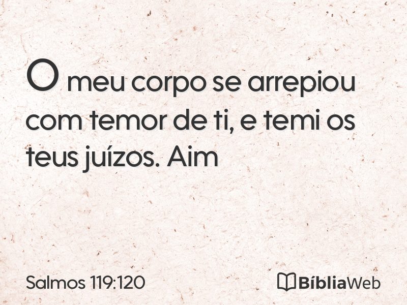 Salmos 119:120 em imagem para compartilhar