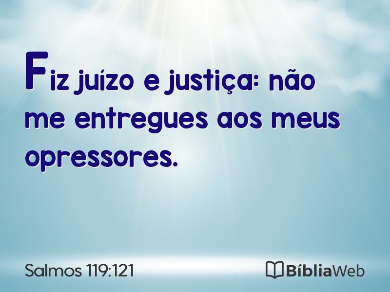 Salmos 119:121 em imagem para compartilhar