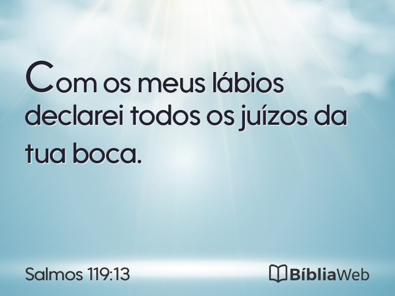 Salmos 119:13 em imagem para compartilhar