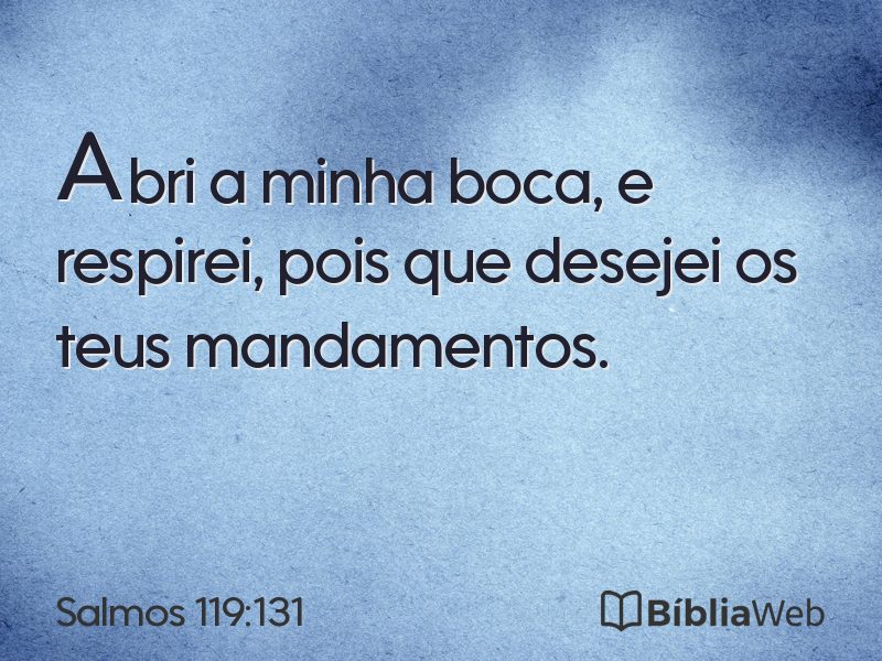 Salmos 119:131 em imagem para compartilhar