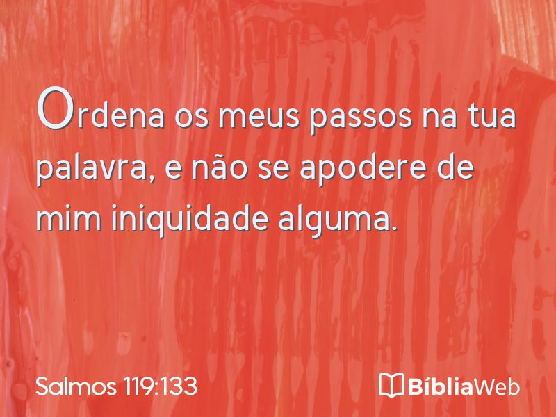 Salmos 119:133 em imagem para compartilhar