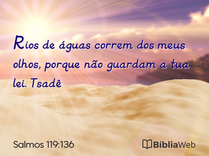 Salmos 119:136 em imagem para compartilhar
